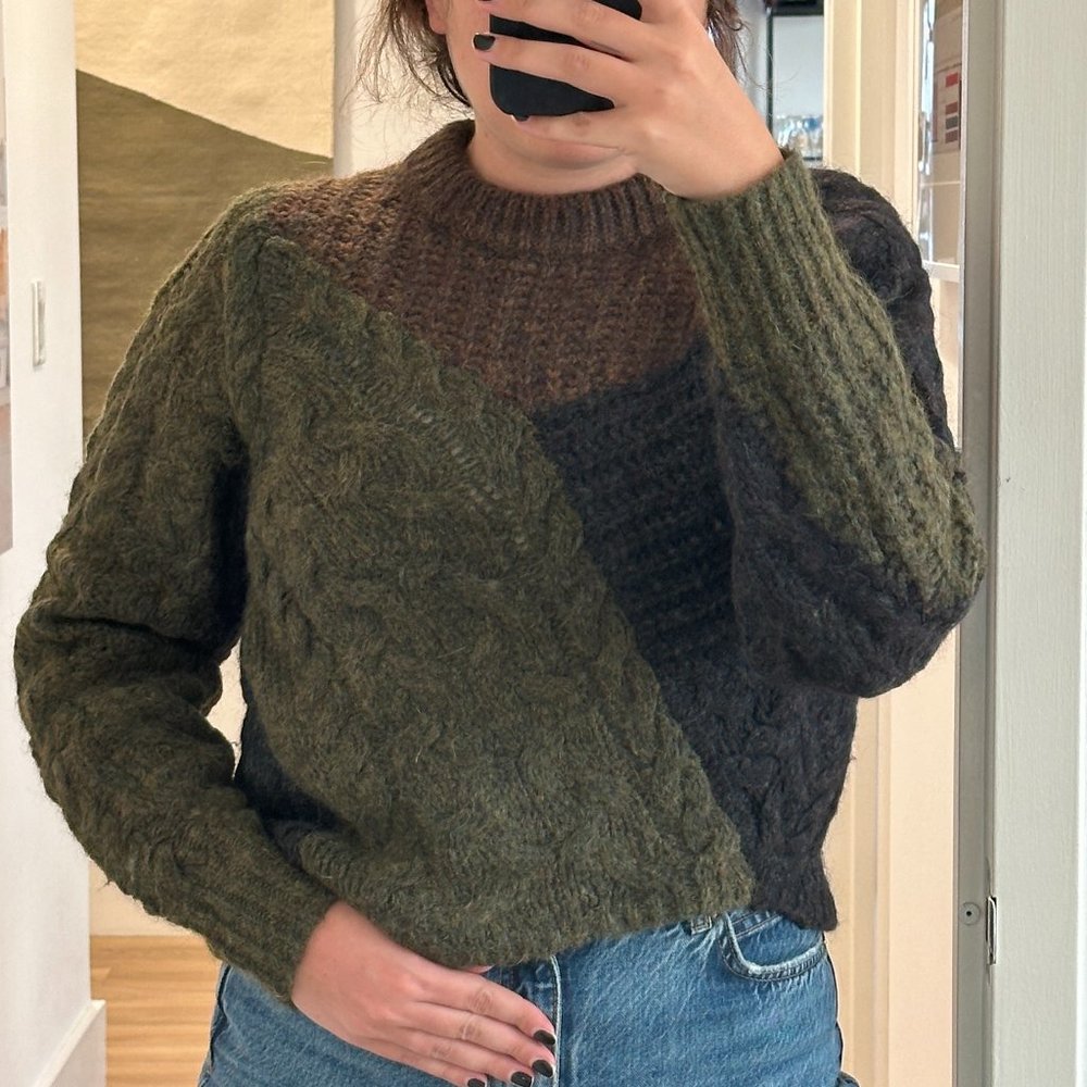Isabel Marant ÉTOILE Green Colorblock Sweater